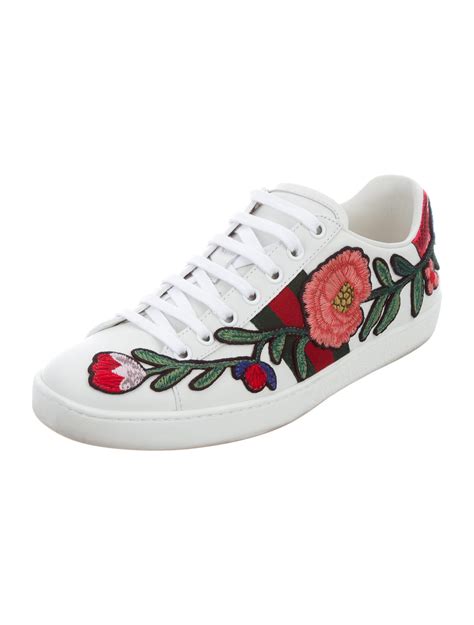 gucci flora sneakers|Gucci ace floral print sneakers.